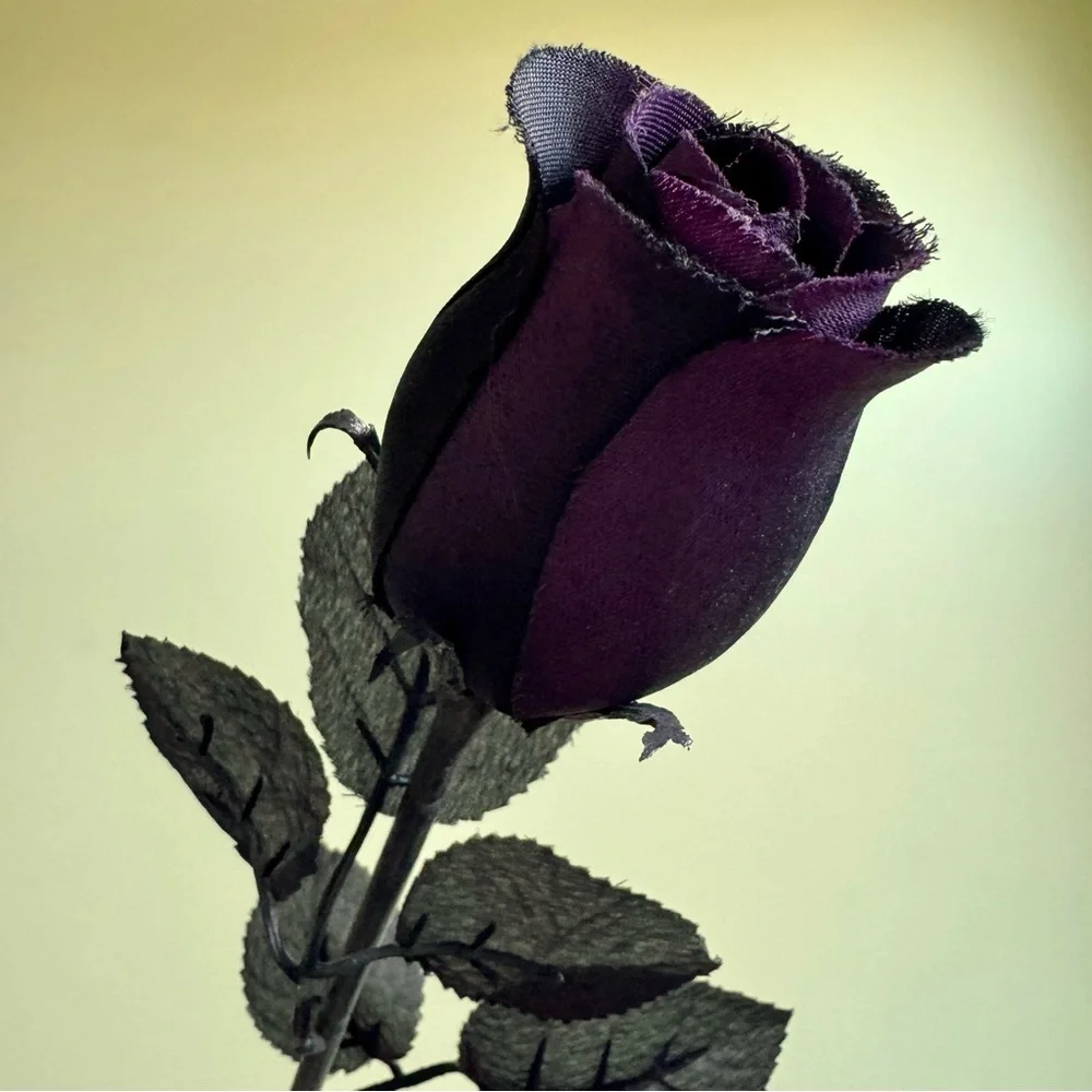 Black Purple Faux Rose Spooky Halloween Costume Decor Y2K Emo Goth Whimsigoth